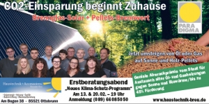 Förderungprogramm für Solar- und Pelletheizung vom Staat für den Klimaschutz